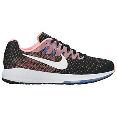 Nike Air Zoom Structured 20 Women's Running Shoes, Black/White/Lava Glow